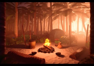 “Tropical Island Campfire” Alternate Lighting